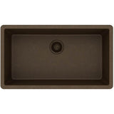 Quartz Classic 33'' x 18-7/16'' x 9-7/16'' Single Bowl Undermount Sink, Black