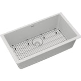 Elkay - Quartz Classic 33'' x 18-7/16'' x 9-7/16'', Single Bowl Undermount Sink Kit, White - White