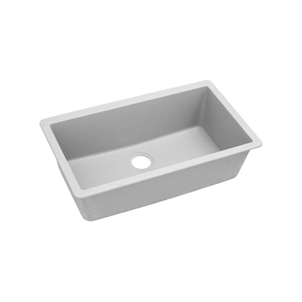 Elkay - Quartz Classic 33'' x 18-7/16'' x 9-7/16'' Single Bowl Undermount Sink, White - White