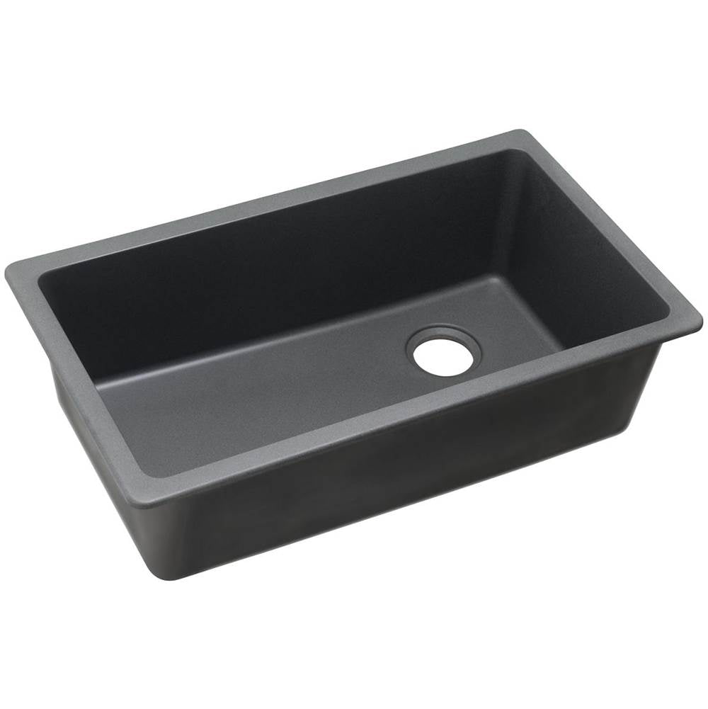 Elkay - Quartz Classic 33'' x 18-3/4'' x 9-1/2'' Single Bowl Undermount Sink, Dusk Gray - Dusk Gray