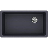 Quartz Classic 33'' x 18-3/4'' x 9-1/2'' Single Bowl Undermount Sink, Black