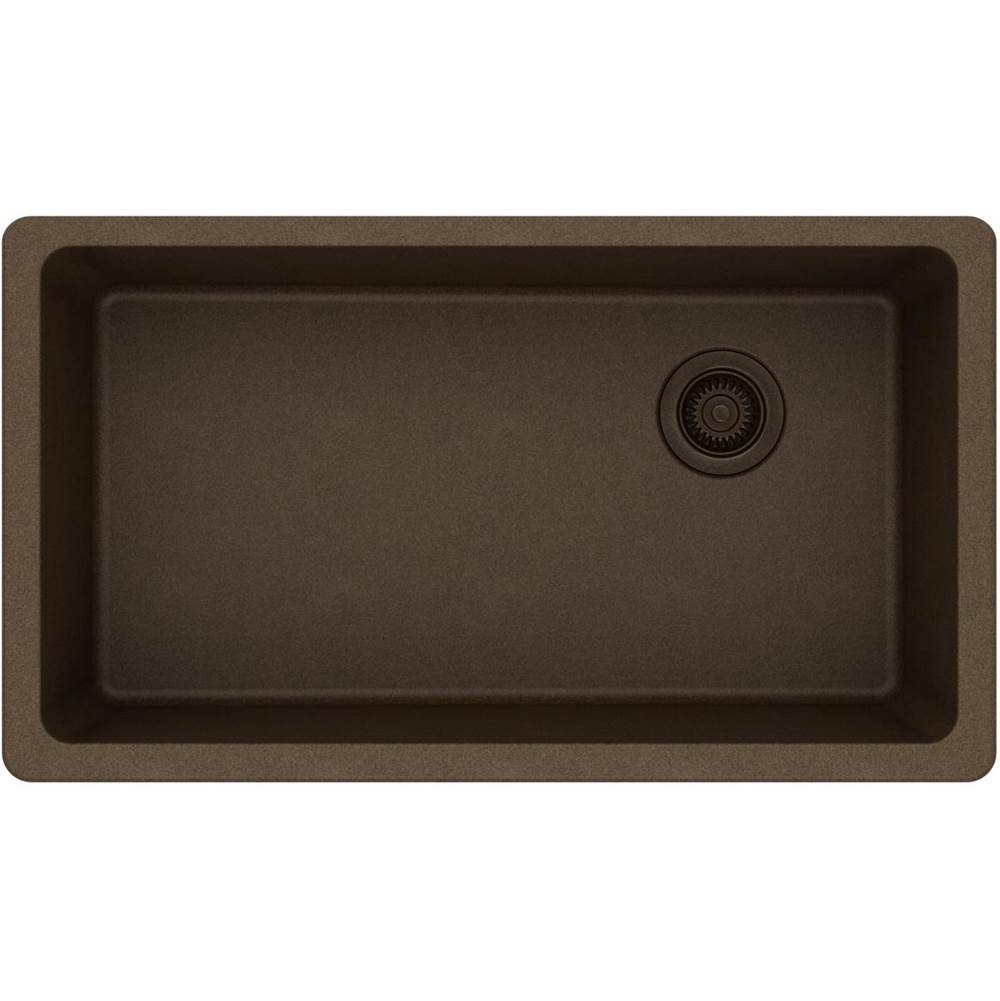 Quartz Classic 33'' x 18-3/4'' x 9-1/2'' Single Bowl Undermount Sink, Black
