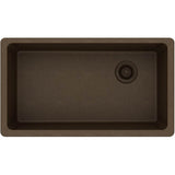 Quartz Classic 33'' x 18-3/4'' x 9-1/2'' Single Bowl Undermount Sink, Black
