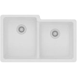 Quartz Classic 33'' x 20-1/2'' x 9-1/2'' Double Bowl Undermount Sink, Black