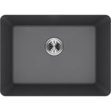 Quartz Classic 25'' x 18-1/2'' x 11-13/16'' Undermount Laundry Sink with Perfect Drain, Black