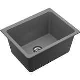 Elkay - Quartz Classic 25'' x 18-1/2'' x 11-13/16'' Undermount Laundry Sink with Perfect Drain, Greystone - Greystone
