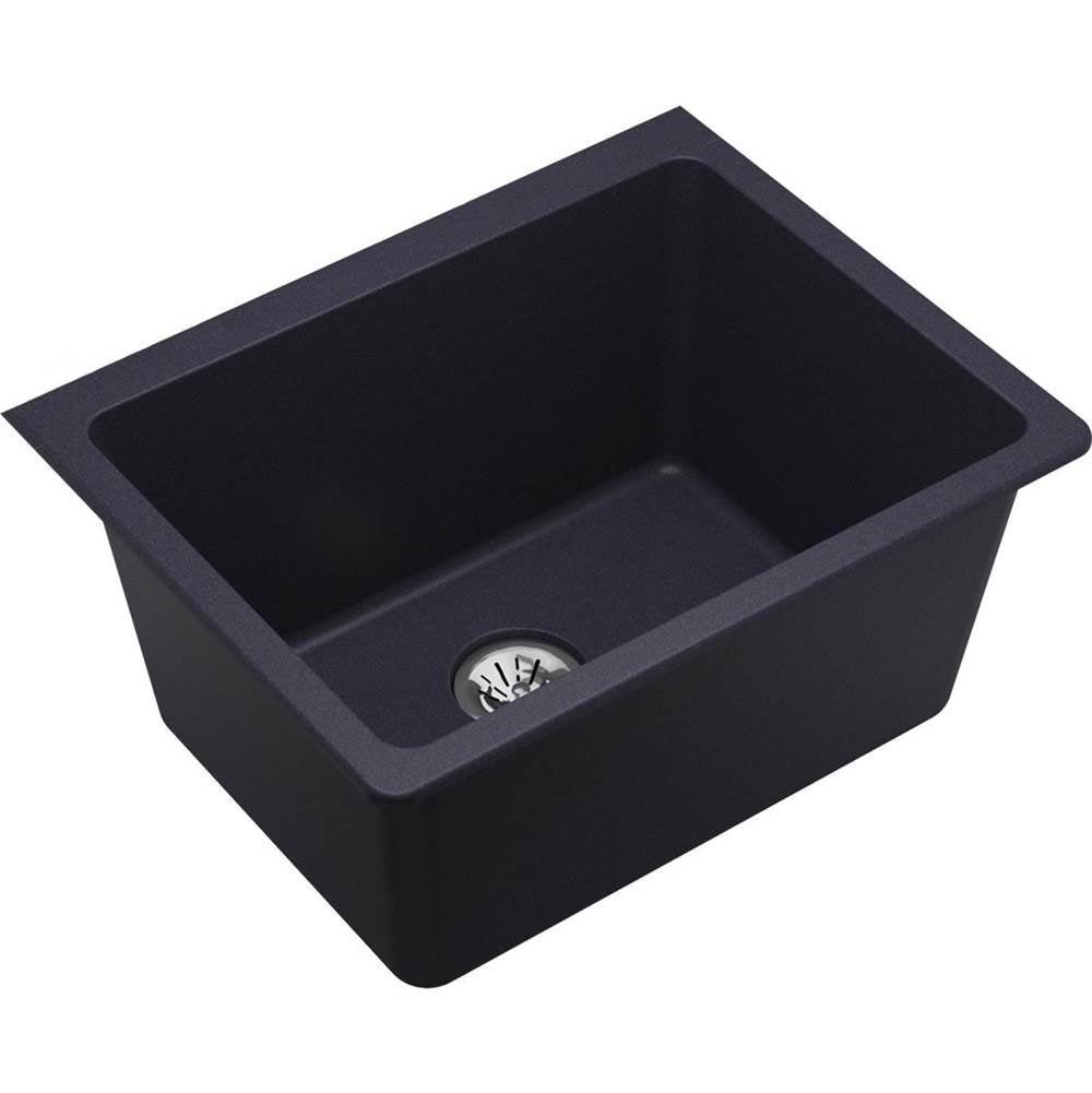 Elkay - Quartz Classic 25'' x 18-1/2'' x 11-13/16'' Undermount Laundry Sink with Perfect Drain, Dusk Gray - Dusk Gray