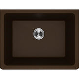 Quartz Classic 25'' x 18-1/2'' x 11-13/16'' Undermount Laundry Sink with Perfect Drain, Black