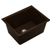 Elkay - Quartz Classic 25'' x 18-1/2'' x 11-13/16'' Undermount Laundry Sink with Perfect Drain, Mocha - Mocha