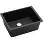 Elkay - Quartz Classic 24-5/8'' x 18-1/2'' x 9-1/2'' Single Bowl Undermount Sink, Black - Black