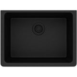 Quartz Classic 24-5/8'' x 18-1/2'' x 9-1/2'' Single Bowl Undermount Sink, Black