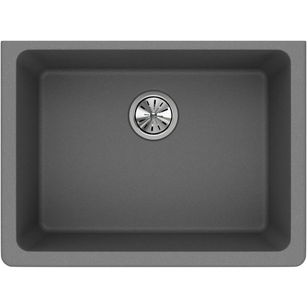 Quartz Classic 24-5/8'' x 18-1/2'' x 9-1/2'' Single Bowl Undermount Sink, Black