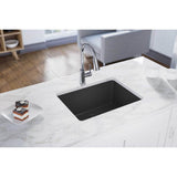 Quartz Classic 24-5/8'' x 18-1/2'' x 9-1/2'' Single Bowl Undermount Sink, Black