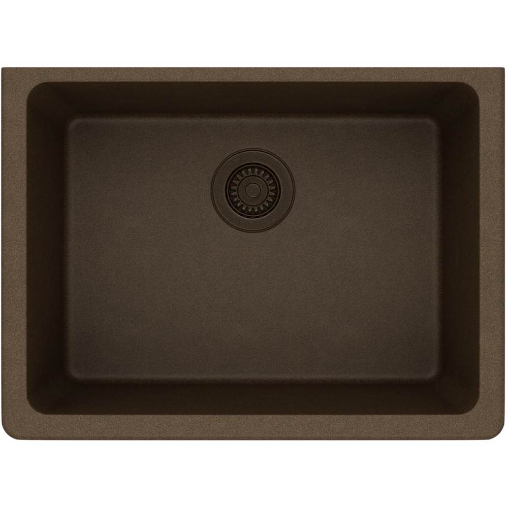Quartz Classic 24-5/8'' x 18-1/2'' x 9-1/2'' Single Bowl Undermount Sink, Black