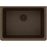 Quartz Classic 24-5/8'' x 18-1/2'' x 9-1/2'' Single Bowl Undermount Sink, Black