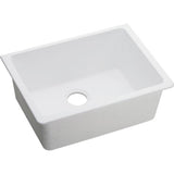 Elkay - Quartz Classic 24-5/8'' x 18-1/2'' x 9-1/2'' Single Bowl Undermount Sink, White - White
