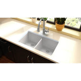 Quartz Classic 33'' x 18-1/2'' x 9-1/2'' Double Bowl Undermount Sink, Black