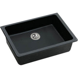Elkay - Quartz Classic 25'' x 18-1/2'' x 5-1/2'' Undermount ADA Sink with Perfect Drain, Black - Black