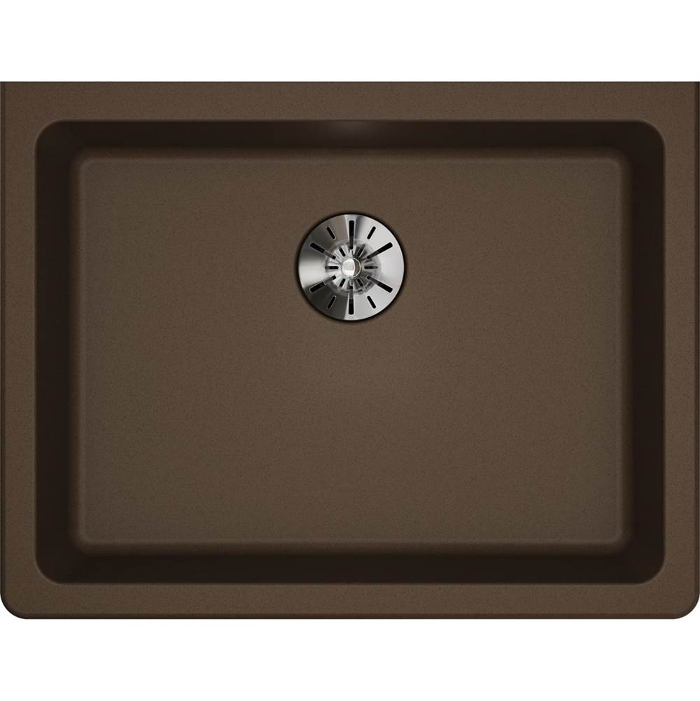 Quartz Classic 25'' x 18-1/2'' x 5-1/2'' Undermount ADA Sink with Perfect Drain, Black