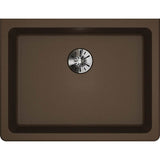 Quartz Classic 25'' x 18-1/2'' x 5-1/2'' Undermount ADA Sink with Perfect Drain, Black