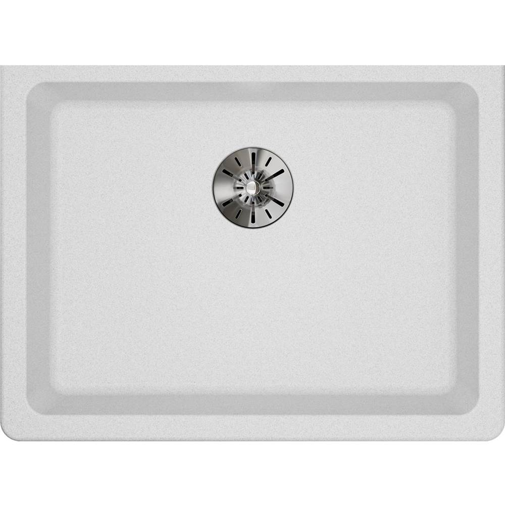 Quartz Classic 25'' x 18-1/2'' x 5-1/2'' Undermount ADA Sink with Perfect Drain, Black