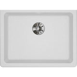 Quartz Classic 25'' x 18-1/2'' x 5-1/2'' Undermount ADA Sink with Perfect Drain, Black