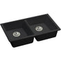 Elkay - Quartz Classic 33'' x 18-1/2'' x 5-1/2'' Undermount ADA Sink with Perfect Drain, Black - Black