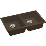 Elkay - Quartz Classic 33'' x 18-1/2'' x 5-1/2'' Undermount ADA Sink with Perfect Drain, Mocha - Mocha
