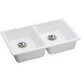 Elkay - Quartz Classic 33'' x 18-1/2'' x 5-1/2'' Undermount ADA Sink with Perfect Drain, White - White