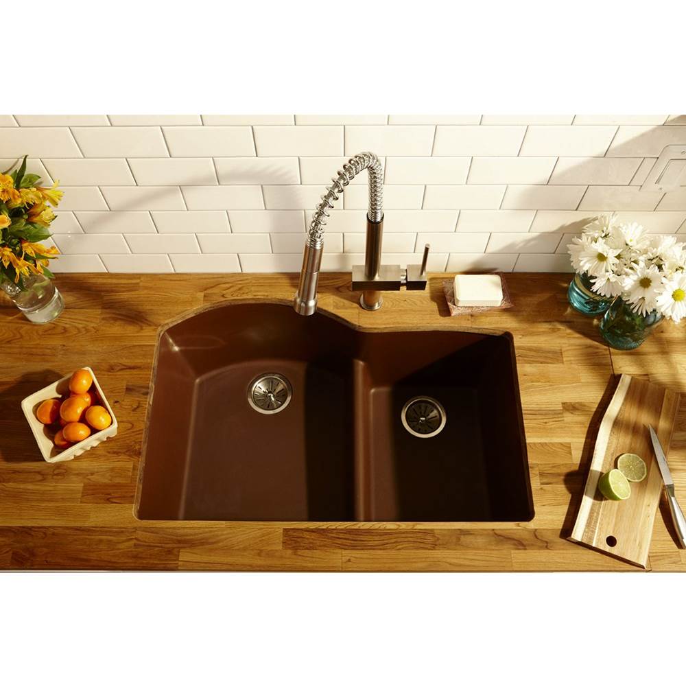 Quartz Classic 33'' x 22'' x 10'' Double Bowl Drop-in Sink with Aqua Divide