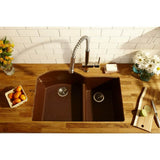 Quartz Classic 33'' x 22'' x 10'' Double Bowl Drop-in Sink with Aqua Divide