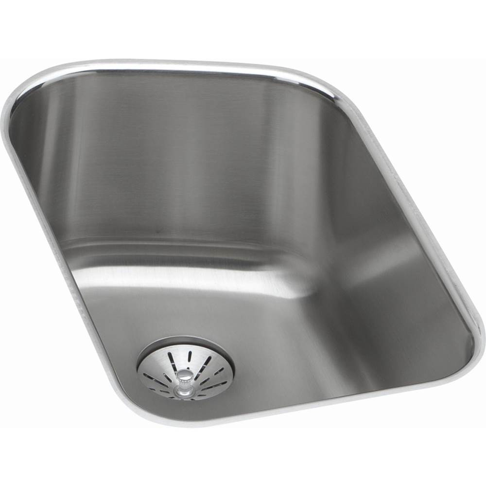Elkay - 18 Gauge Stainless Steel 13.5'' x 20.4375'' x 9'' Single Bowl Undermount Kitchen Sink Kit - Lustrous Satin