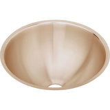 Elkay - 18 Gauge CuVerro antimicrobial copper 14.375'' x 14.375'' x 6'' Single Bowl Undermount Bathroom Sink - Lustrous Satin