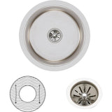 18 Gauge Stainless Steel 14.375'' x 14.375'' x 6'' Single Bowl Undermount Kitchen Sink Kit