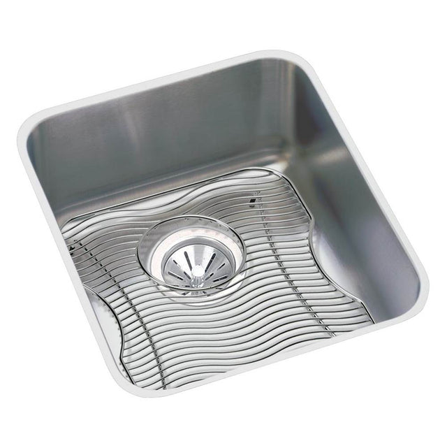 Elkay - 18 Gauge Stainless Steel 16'' x 18.5'' x 7.875'' Single Bowl Undermount Kitchen Sink Kit - Lustrous Satin