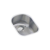 Elkay - 18 Gauge Stainless Steel 14'' x 17.5'' x 7.5'' Single Bowl Undermount Kitchen Sink Kit - Lustrous Satin