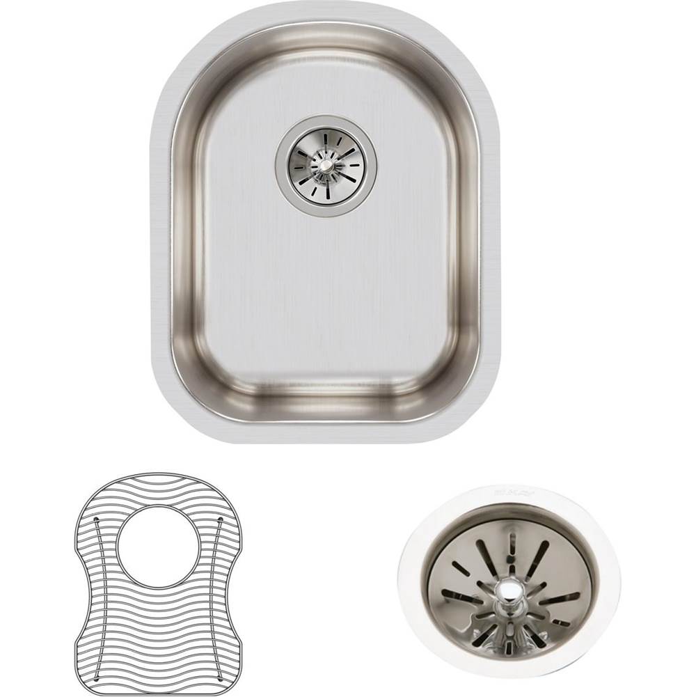 18 Gauge Stainless Steel 14'' x 17.5'' x 7.5'' Single Bowl Undermount Kitchen Sink Kit