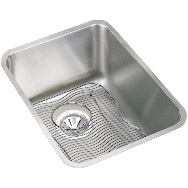 Elkay - 18 Gauge Stainless Steel 16.5'' x 20.5'' x 9.875'' Single Bowl Undermount Kitchen Sink Kit - Lustrous Satin
