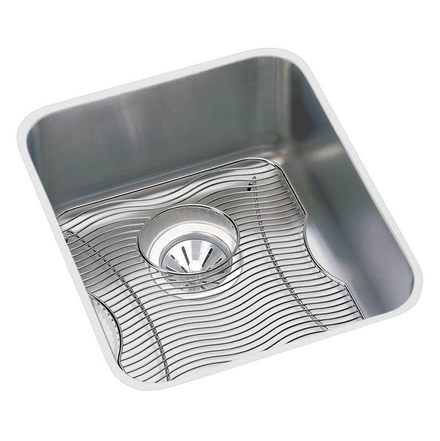 Elkay - 18 Gauge Stainless Steel 18.5'' x 18.5'' x 7.875'' Single Bowl Undermount Kitchen Sink Kit - Lustrous Satin