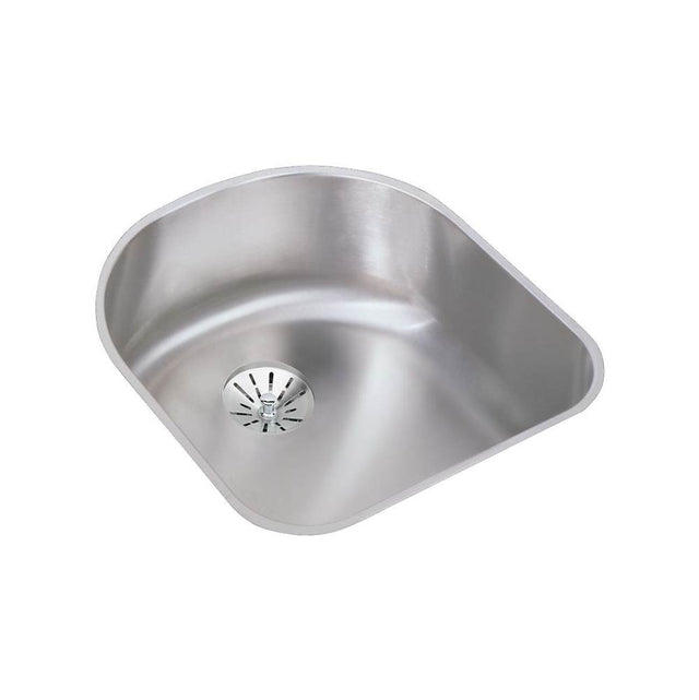 Elkay - 18 Gauge Stainless Steel 18.5'' x 20'' x 7.5'' Single Bowl Undermount Kitchen Sink Kit - Lustrous Satin