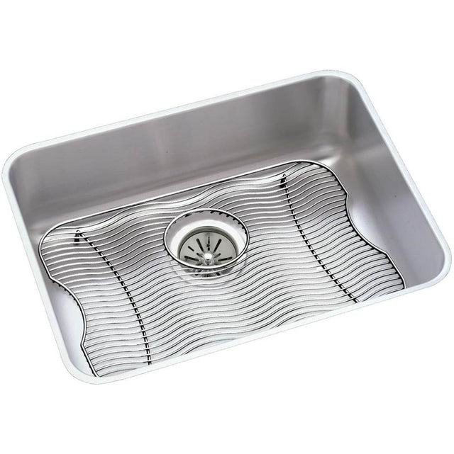 Elkay - 18 Gauge Stainless Steel 23.5'' x 18.25'' x 7.5'' Single Bowl Undermount Kitchen Sink Kit - Lustrous Satin