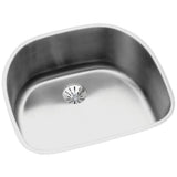 Elkay - 18 Gauge Stainless Steel 23.625'' x 21.25'' x 10'' Single Bowl Undermount Kitchen Sink Kit - Lustrous Satin