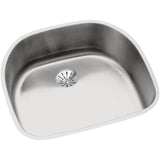 Elkay - 18 Gauge Stainless Steel 23.625'' x 21.25'' x 7.5'' Single Bowl Undermount Kitchen Sink Kit - Lustrous Satin