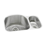 Elkay - 18 Gauge Stainless Steel 26.75'' x 20'' x 10'' Double Bowl Undermount Kitchen Sink Kit - Lustrous Satin
