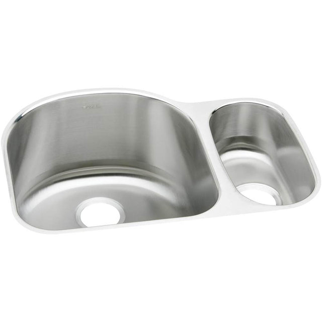 Elkay - 18 Gauge Stainless Steel 26.75'' x 20'' x 10'' Double Bowl Undermount Kitchen Sink - Lustrous Satin