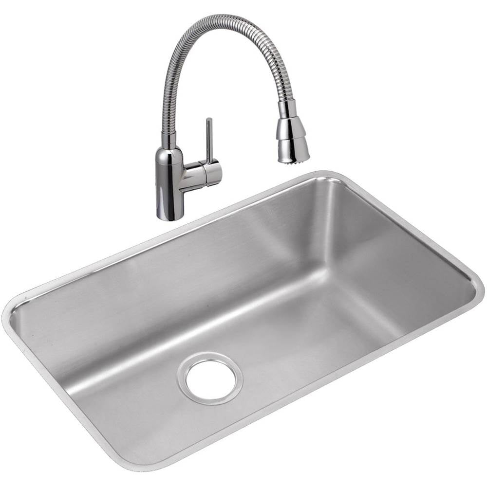 18 Gauge Stainless Steel 30.5'' x 18.5'' x 10'' Single Bowl Undermount Kitchen Sink
