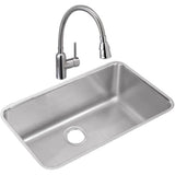 18 Gauge Stainless Steel 30.5'' x 18.5'' x 10'' Single Bowl Undermount Kitchen Sink