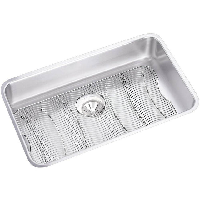 Elkay - 18 Gauge Stainless Steel 30.5'' x 18.5'' x 7.5'' Single Bowl Undermount Kitchen Sink Kit - Lustrous Satin