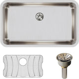 18 Gauge Stainless Steel 30.5'' x 18.5'' x 7.5'' Single Bowl Undermount Kitchen Sink Kit