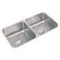 Elkay - 18 Gauge Stainless Steel 31.75'' x 16.5'' x 7.5'' Double Bowl Undermount Kitchen Sink Kit - Lustrous Satin
